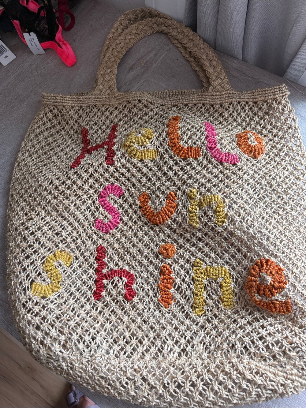 The Jacksons Hello Sunshine Jute Handwoven Tote